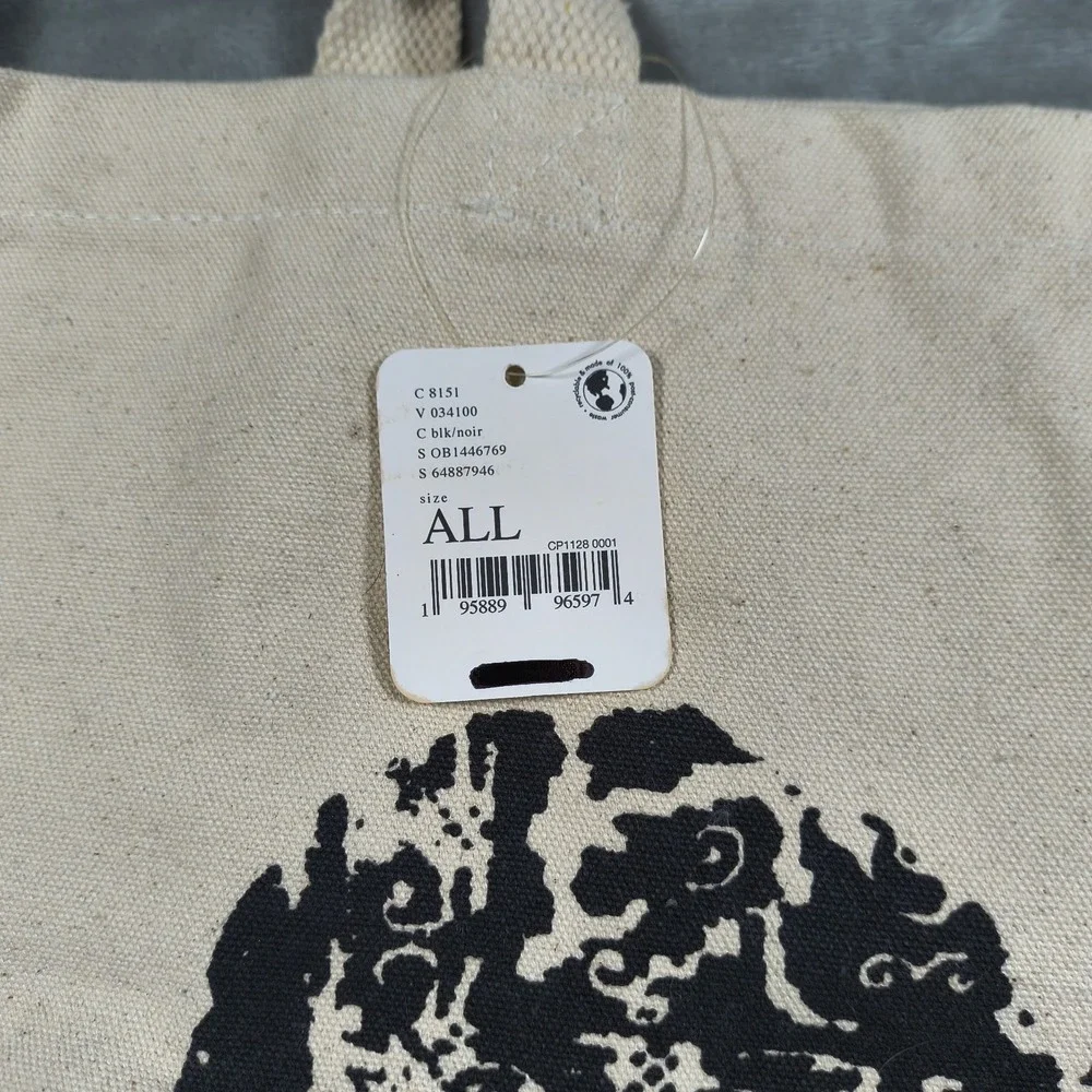 Free People Totebag Black Ivory Going Places‎ Heart Flowers Zip Shoulder Bag New